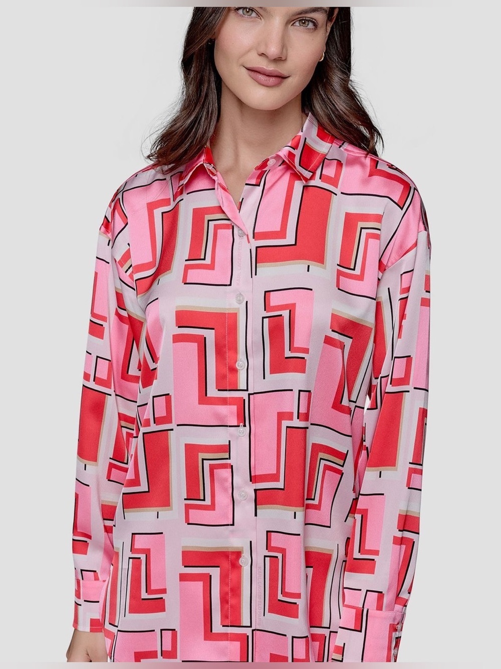 Karl Lagerfeld Paris Women’s Long Sleeve Pink Blouse Size XS New Without Tags